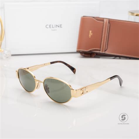 celine round sunglasses triomphe|Celine triomphe metal 01 sunglasses.